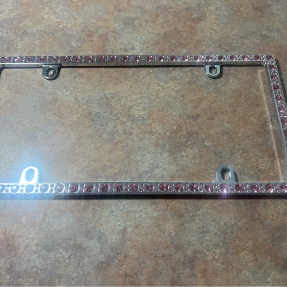 Pink Rhinestone License Plate Frame - Picture 4 of 5